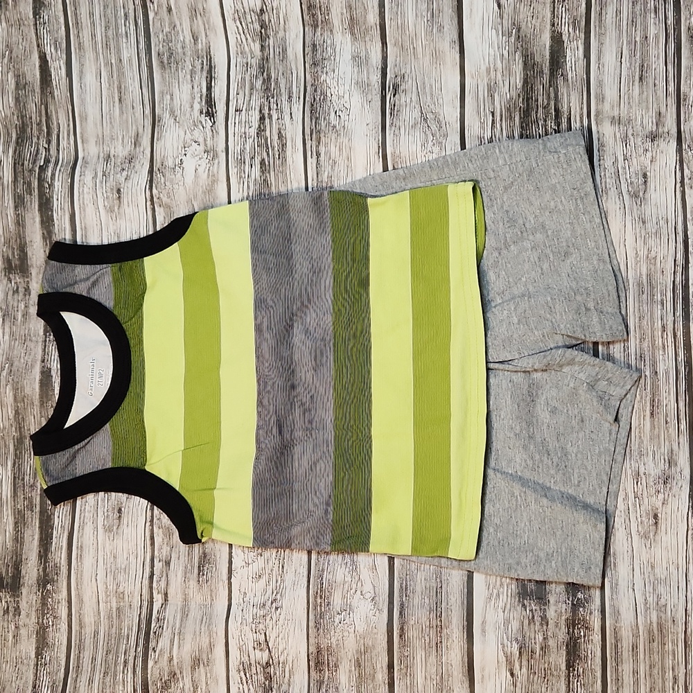 Okie dokie green and grey summer outfit